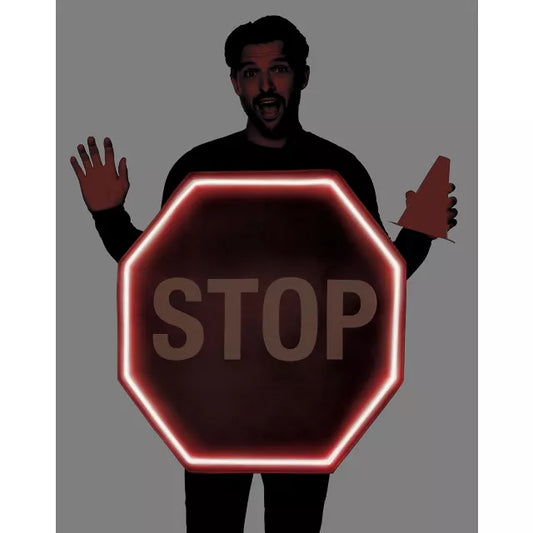 Adult Light-Up Stop Sign 3D Foam Costume - US 3482