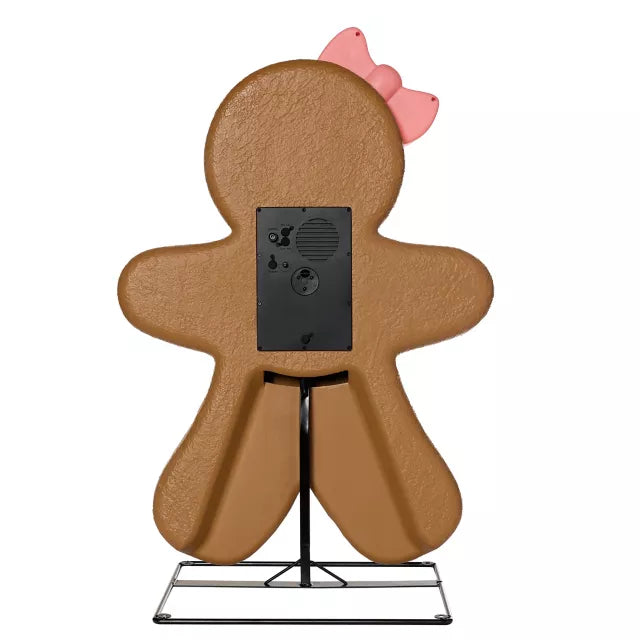 3 Ft Light-Up Gingerbread Girl Animatronic - US 8065