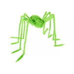 5 Ft Light-Up LED Fuzzy Green Spider Prop - US 8587
