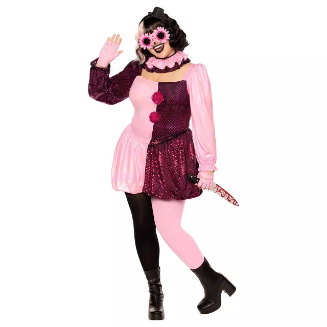 Adult Pink Art the Clown Dress Costume - Terrifier - US 8474