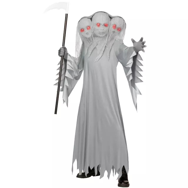 Adult Light-Up Three Headed Ghostly Soul Costume - US 7241
