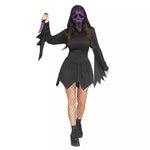Adult Ghost Face Purple Bling Dress Costume - US 0746