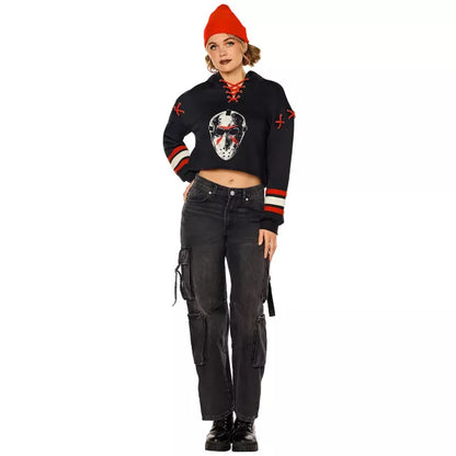 Adult Jason Hockey Mask Lace-Up Hoodie - Jason Universe - US 7502