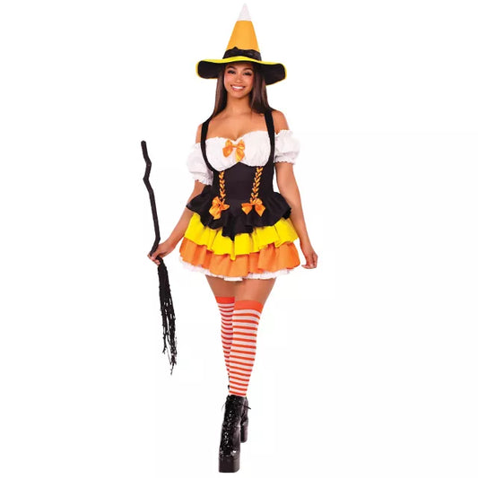 Adult Candy Corn Witch Costume - US 3550