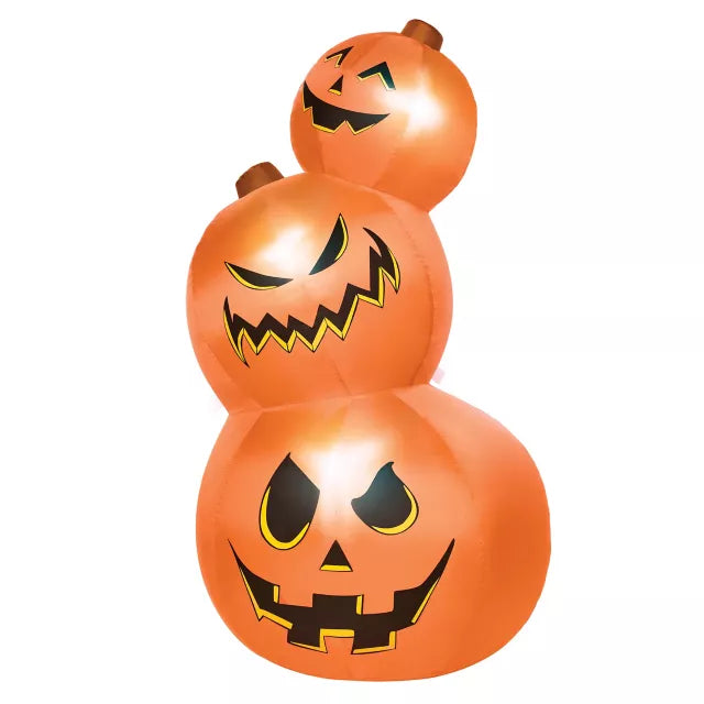 3 Ft 11 In Light-Up Pumpkin Tower Inflatable Decoration - US 1521