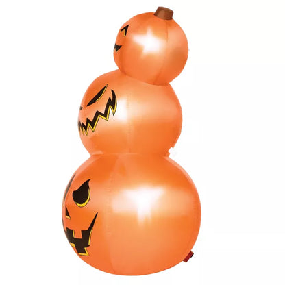 3 Ft 11 In Light-Up Pumpkin Tower Inflatable Decoration - US 1521