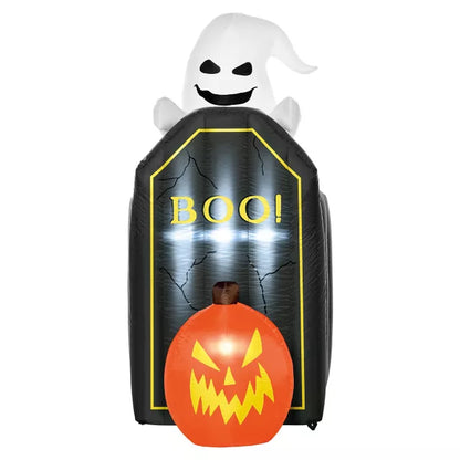 4 Ft 2 In Light-Up Animated Tombstone Ghost Inflatable Decoration - US 1781