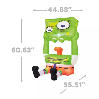 5 Ft Light-Up SpongeBob SquarePants Inflatable Decoration - US 9889
