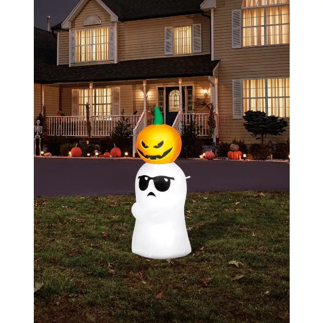 4 Ft Ghost and Pumpkin Inflatable Decoration - US 1198