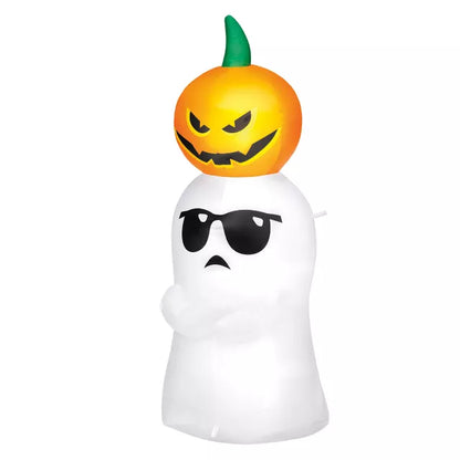 4 Ft Ghost and Pumpkin Inflatable Decoration - US 1198