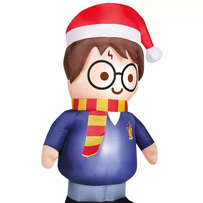 8 Ft Light-Up Tree and Harry Potter Inflatable Decoration - US 5637