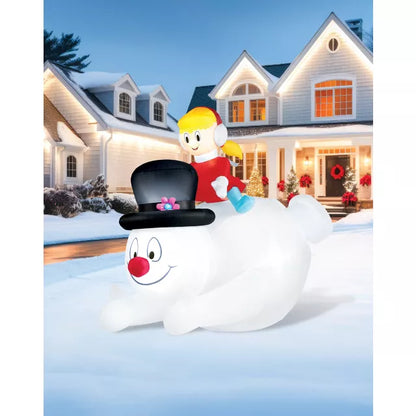 6 Ft Sliding Frosty and Karen Inflatable Decoration - Frosty the Snowman - US 5618