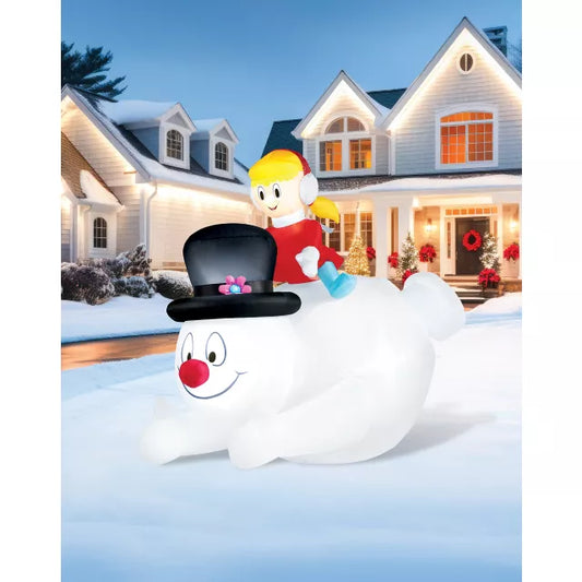 6 Ft Sliding Frosty and Karen Inflatable Decoration - Frosty the Snowman - US 5618