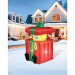 4 Ft Rising SpongeBob SquarePants Present Inflatable Decoration - US 0541