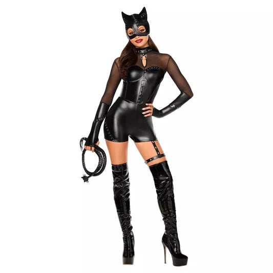 Adult Catwoman Romper Costume - DC Villains - US 7635