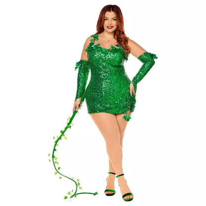 Adult Poison Ivy Bling Dress Costume - DC Villains - US 4139