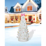 3 Ft 10 In Light-Up Blow Mold White Christmas Tree - US 6141