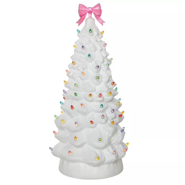 3 Ft 10 In Light-Up Blow Mold White Christmas Tree - US 6141