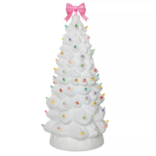 3 Ft 10 In Light-Up Blow Mold White Christmas Tree - US 6141