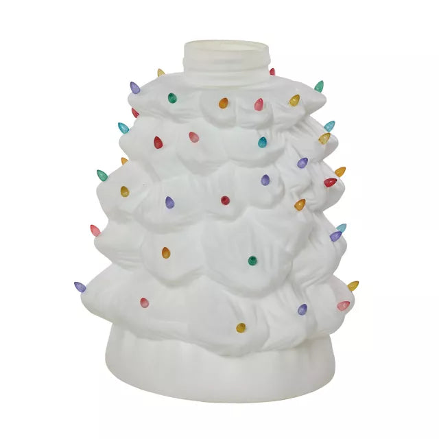 3 Ft 10 In Light-Up Blow Mold White Christmas Tree - US 6141