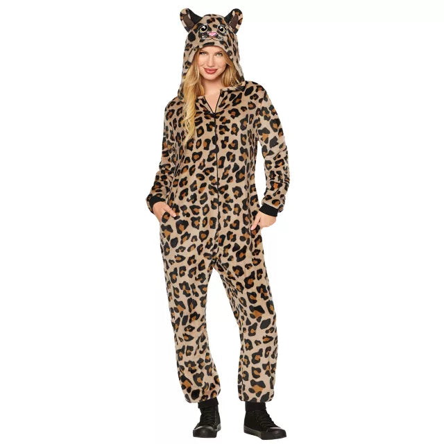 Adult Leopard Jumpsuit Costume - US 8064