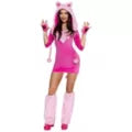 Adult Pink Cheetah Furry Dress Costume - US 1430