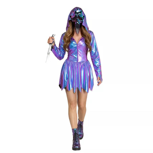 Adult Chrome Ghost Face Dress Costume - US 5856