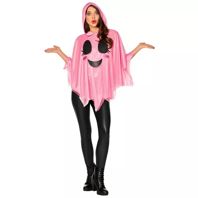 Adult Pink Ghost Poncho - US 0766