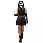 Adult Ghost Face Smiley Dress Costume - US 8962