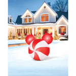 3 Ft 10 In Light-Up Mickey Mouse Peppermint Giant Ornament Inflatable Decoration – Mickey and Friends - US 1756