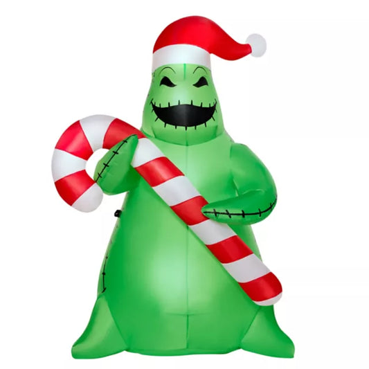 4 Ft 2 In Light-Up Oogie Boogie Candy Cane Inflatable Decoration – The Nightmare Before Christmas - US 5814