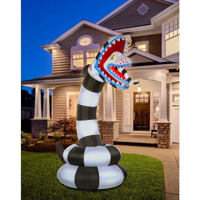 8.9 Ft Sandworm Light-Up Inflatable Decoration - Beetlejuice - US 1967