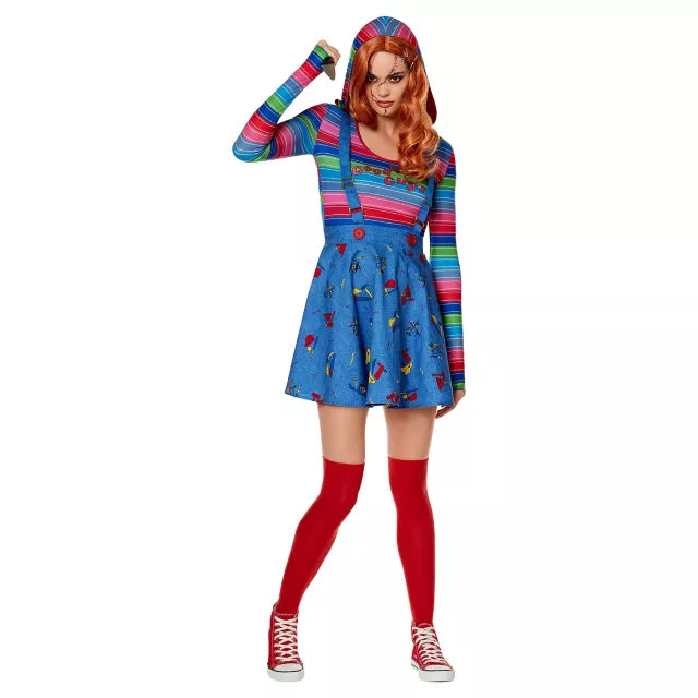 Adult Plus Size Chucky Suspender Dress Costume - US 4520