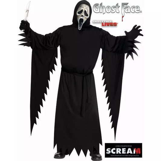 Adult Ghost Face Aged Costume - Scream VI - US 7279