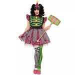 Adult Neon Clown Plus Size Costume - US 9072