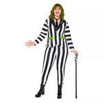 Adult Pinstripe Beetlejuice Plus Size Suit Costume - US 0002