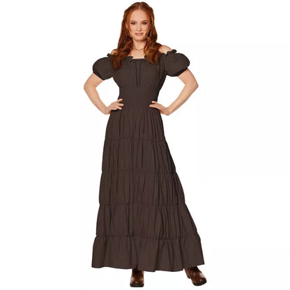 Adult Brown Peasant Dress - US 3694