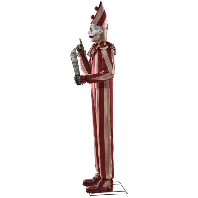 6 Ft 9 In Silent and Deadly Clown Animatronic - US 8948