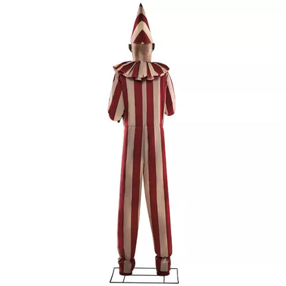 6 Ft 9 In Silent and Deadly Clown Animatronic - US 8948