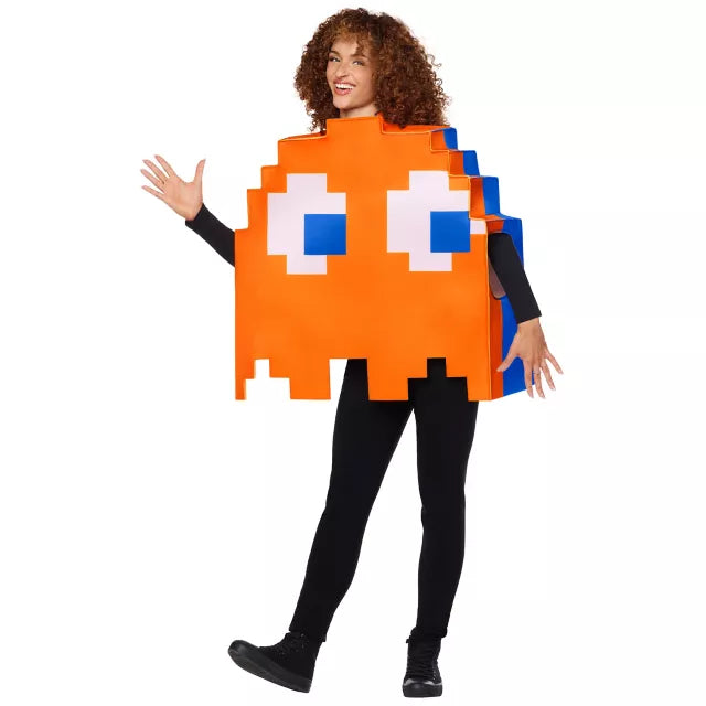 Adult Clyde & Turn to Blue Ghost Reversible 3D Costume - PAC-MAN - US 0155