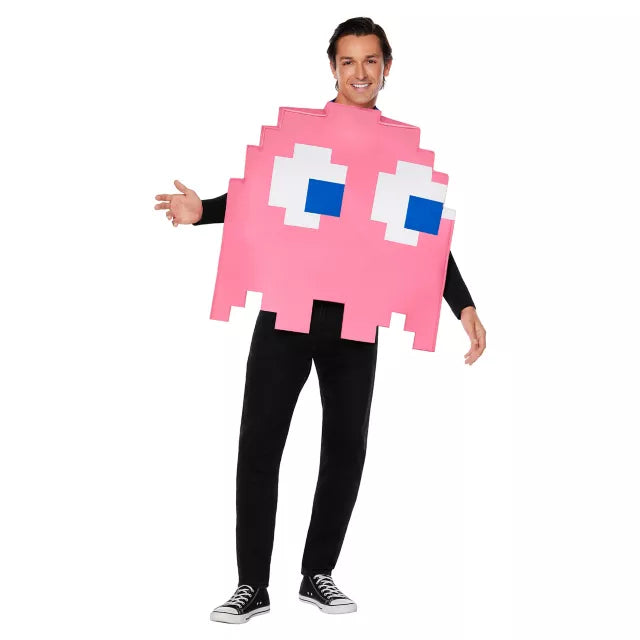 Adult Pinky & Turn to Blue Ghost Reversible 3D Costume - PAC-MAN - US 0291